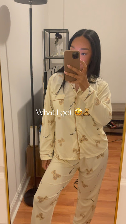 CUTEST PAJAMAS 🤩🧸✨🛌 #pajamas #temu