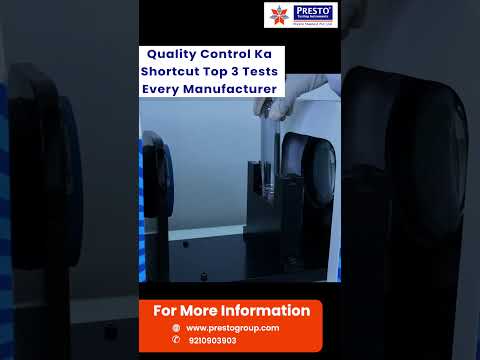 Top 3 Tests Every Manufacturer Must Do || #testingmachinesindia #materialtesting #presto