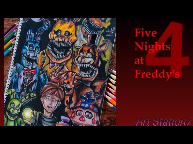 RΛIKO 𓄂𓆃 on X: Quarto dia desenhando os personagens de Fnaf no meu  estilo :) Hoje foi o dia do Nightmare Fredbear! O animatronic mais difícil  de desenhar até agora, porém o
