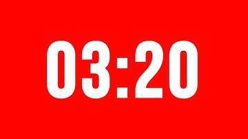 3 Minute 20 Second Timer With Alarm Without Music