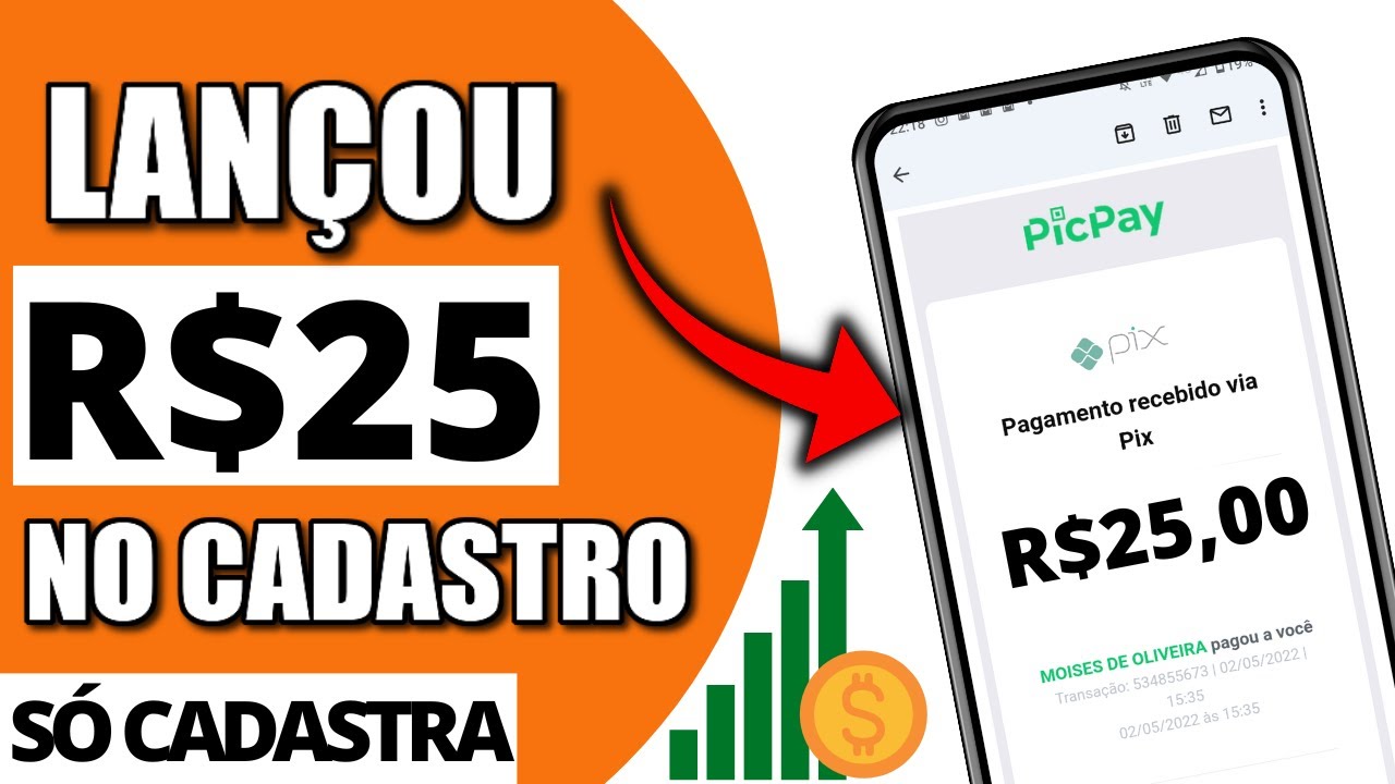 🤑[Cadastre e Ganhe R$25] NOVO APP PAGANDO POR CADASTRO 2022 / VIA PIX (App Pagando no Cadastro)