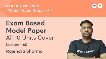 Exam Based Model Paper | Paper-1 |  NTA UGC NET JRF 2021 | by Rajendra Sharma