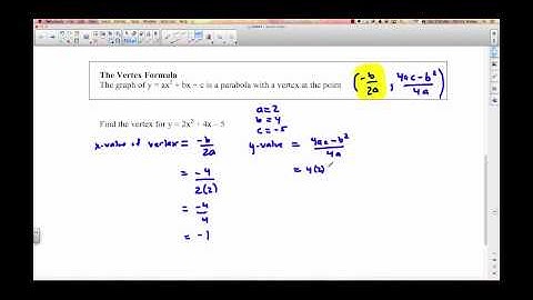 Founds 11: 7.2 General Form of a Quadratic Function