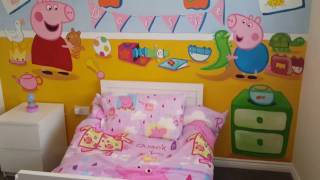 Peppa Pig mural by drews wonder walls george too time-lapse