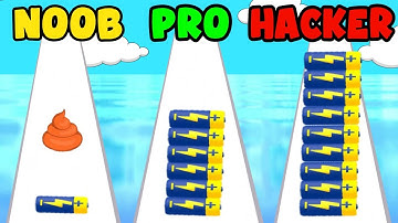 NOOB vs PRO vs HACKER | In Battery Run 3D| B8 Gamer