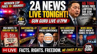Meriden Cop Fires 18+ ROUNDS! Tong Targets Gun Industry | DSA Wants to ABOLISH the 2A | Gun Guru Liv