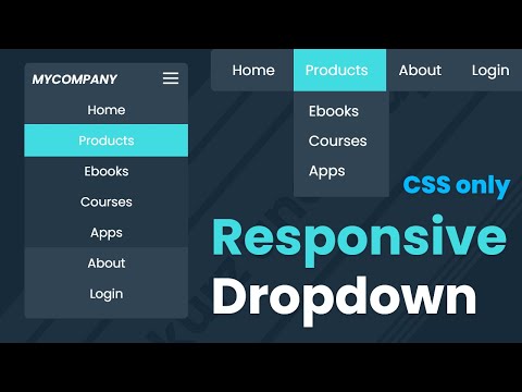 Responsive Dropdown Menü Navigation (nur mit CSS) Tutorial Deutsch
