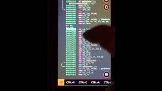 Radare2 debugger swipe on UbuntuTouch