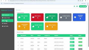 Web-Based Helpdesk Ticket System using Google Apps Script and HTML/CSS/JavaScript! Crud