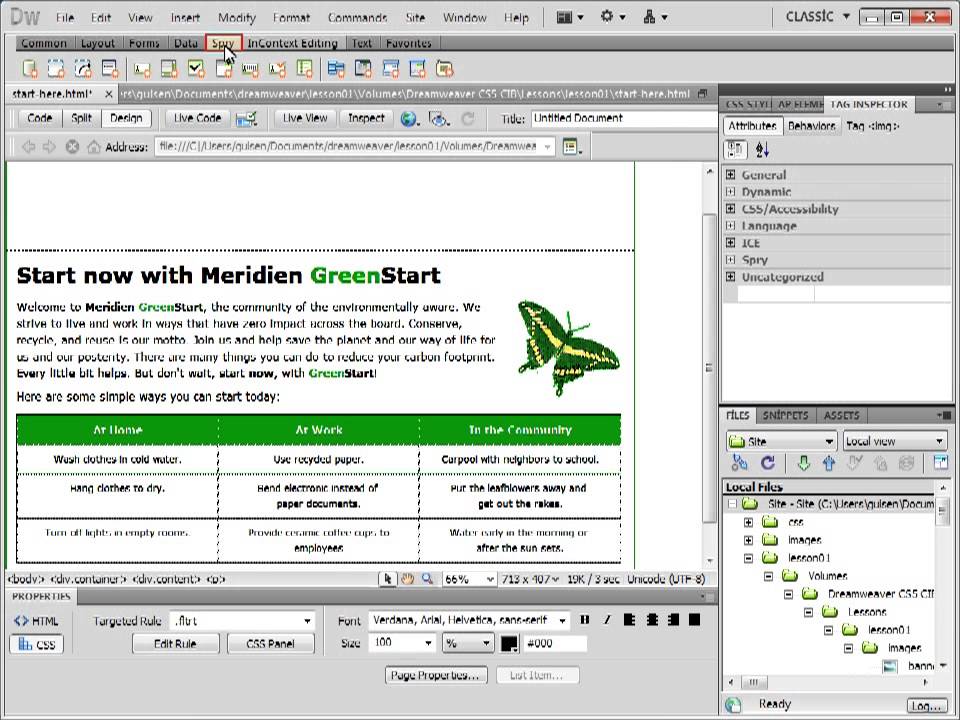 Çizgi TAGEM - e-Kampüs - Adobe CS5 Web Tasarımı - Dreamweaver CS5-7- Insert Paneli