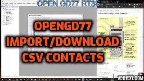 OPENGD77 , IMPORT/DOWNLOAD- CSV FILE
