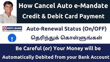 How to Cancel (e-Mandate) Auto Debit Recurring Payment (Stop Auto Renewal) Credit/Debit Card - Tamil