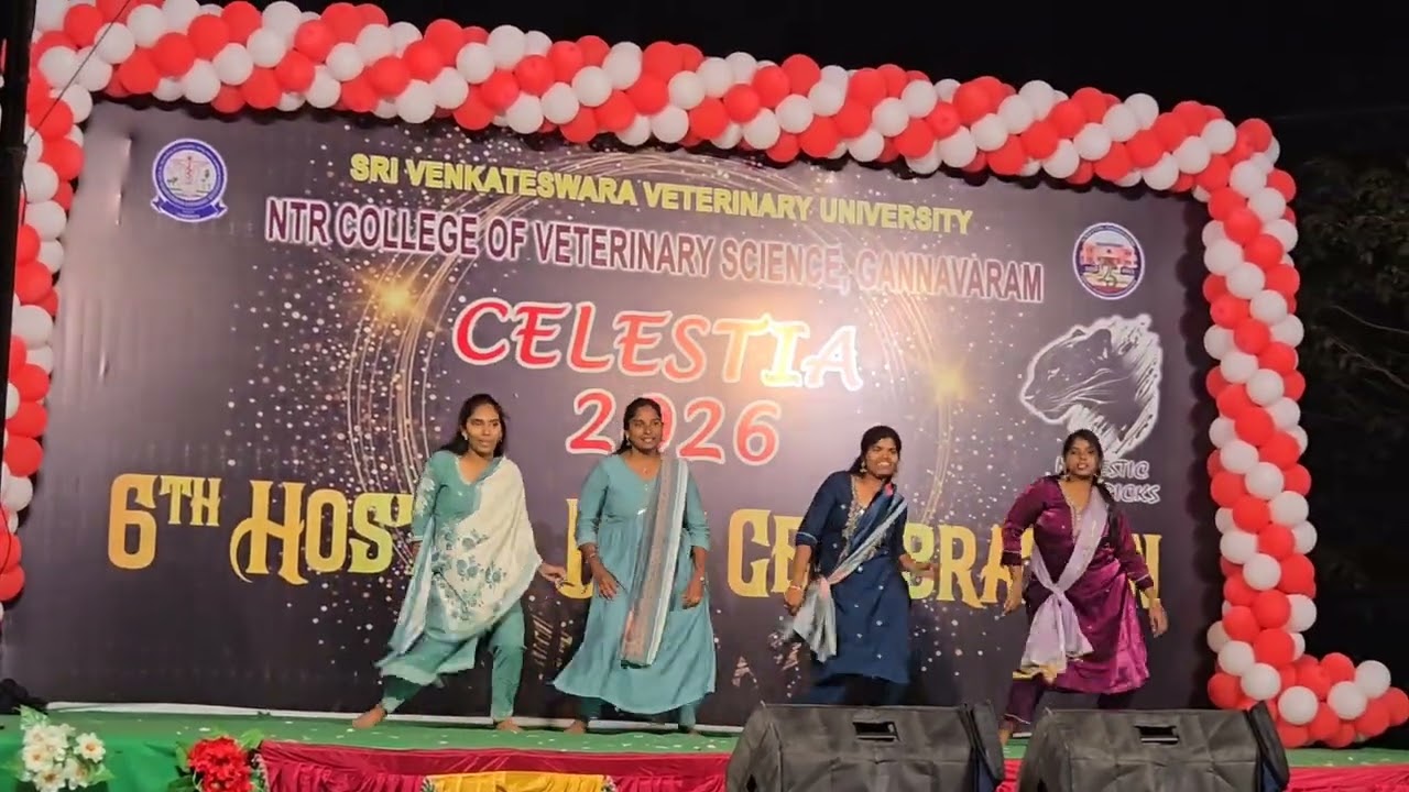 Tejaswi and Group Dance Performance at 6th Hostel Day Celebration @NTRCVSc , Gannavaram 