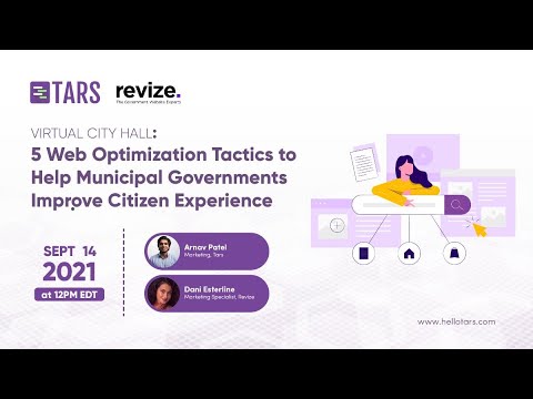 Revize & Tars Webinar: 5 Web Optimization Tactics to Help Municipal Governments