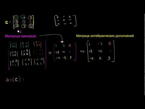 Определитель и союзная матрица