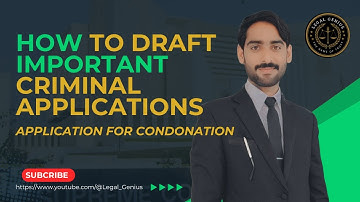 How to draft Condonation Application || Legal Drafting || Drafting of important Applications ||