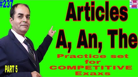 Articles in English Grammar UPTET CTET HTET by vijay kumar