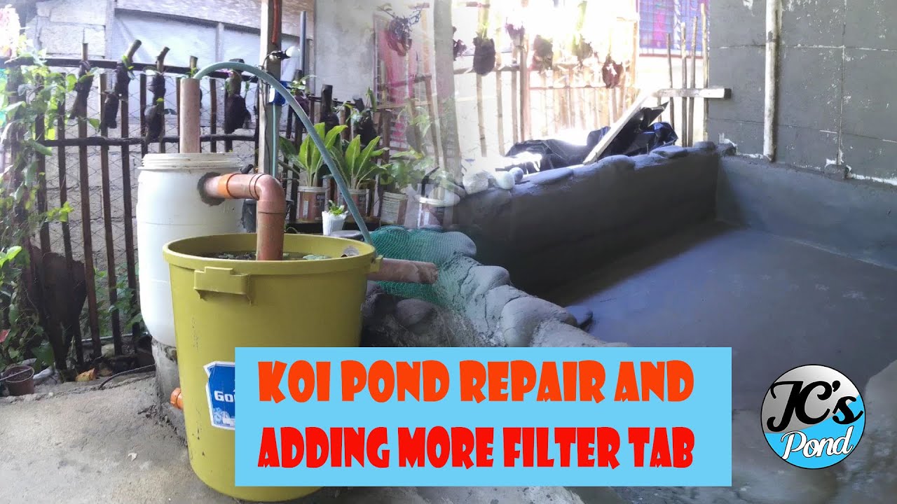 Small Koi Pond Repair and Adding more Filter Tab YouTube