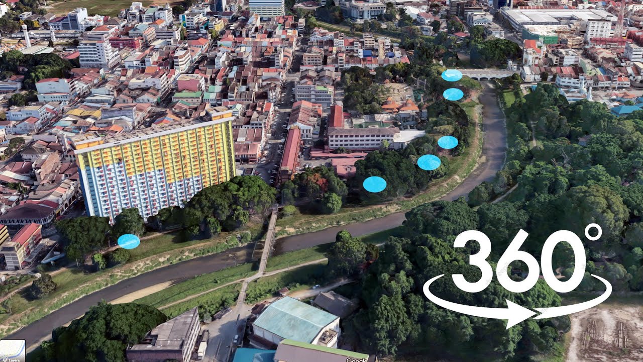 [360 VR] Scenes Along Kinta River - from Kinta Heights to Jambatan Sultan Iskandar [4K]