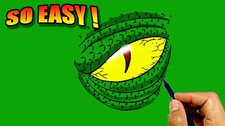 how to draw a dragon eye step by step easy version easy drawings