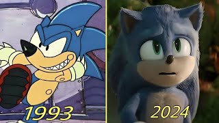 Evolution Of Sonic The Hedgehog In Movies And Tv 1993 - 2024 Evolution Listing