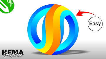 Coreldraw Tutorial - 3D Creative Design With Ellipse Tool