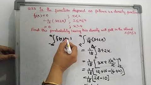 Problem of probability density function