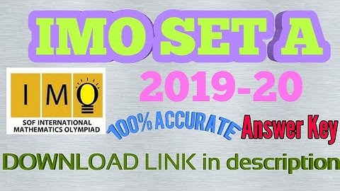 🔥🔥Hurry !!  Check ur Answers !! IMO Set A 2019-20 Class 10 Answer key