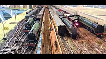OO gauge massive running session on the new track and model railway set