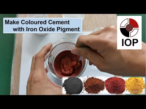 How to Make Color Concrete / Color Cement/ Coloured Cement with Iron Oxide Pigment/Concrete Colorant