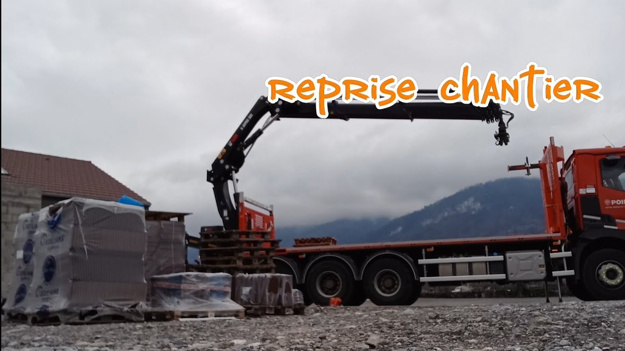 Reprise chantier #hiabxhipro302 #brasgrue #trident #Renaulttrucks #reprisechantier #hiab #grue