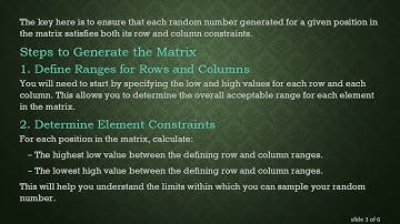 Generate a Numpy Matrix with Unique Ranges for Each Element