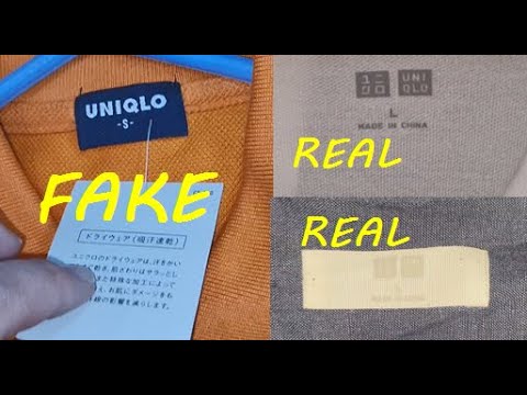 Real vs fake Uniqlo polo shirt. How to spot original Uniqlo shirts and ...