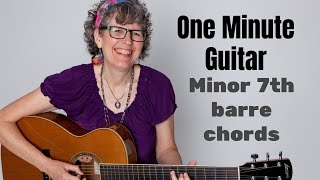 Learn minor 7th barre chords OneMinuteGuitar