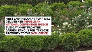 Spruced-up White House Rose Garden set for first lady speech