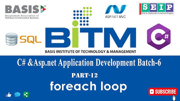 C# Bangla Tutorial part-12 foreach loop
