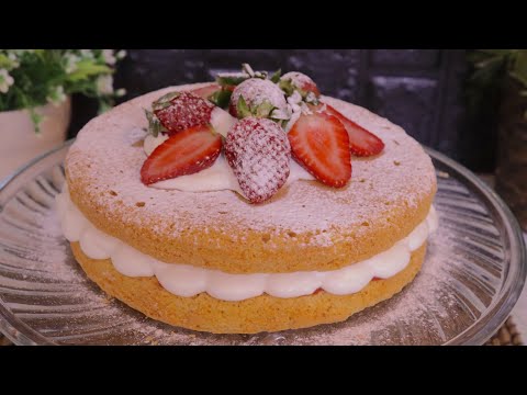 فكتوريا كيك الطرية الهشة .. بطريقة بسيطة..والطعم أكتر من رائع .. Victoria Sponge Cake Recipe