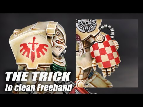 Freehand made EASY*, with this amazing TRICK! - Painting Checkers and Deathwing Symbol