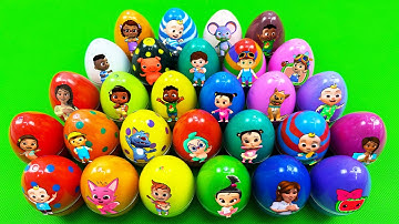 Rainbows Eggs 🌈 Looking Numberblocks in Dinosaur Eggs with Rainbow SLIME Colorful! Satisfying, ASMR