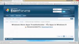 Windows 8.1 How to fix microsoft app store with app troubleshooter screenshot 1