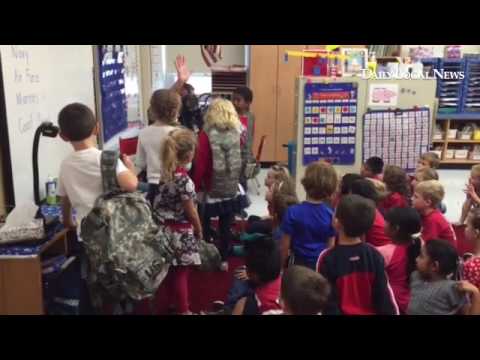 Veteran's Day celebrated at East Bradford Elementary School with a Sergeant Major and a Major as spe