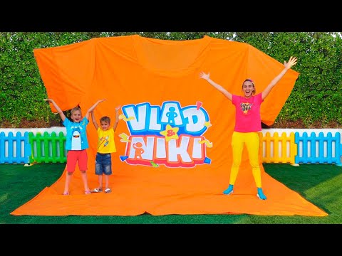 Vlad and Niki play toys and make Giant T-Shirt