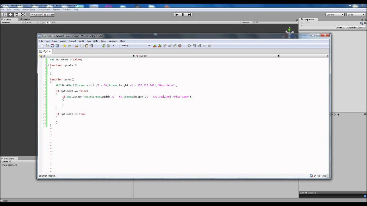 Unity3d Tutorial - Creating A Main Menu part 1 (Save/Load)