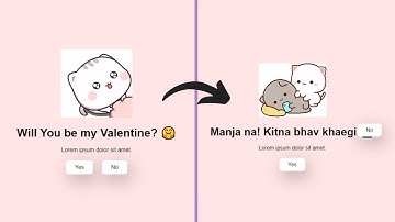 Ask Her Out this Valentine 🤗❤ || Html, CSS and JavaScript