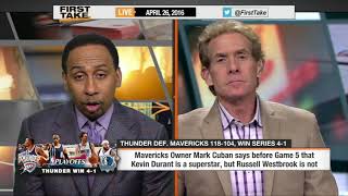 Skip Bayless Still Salty Arguing Mark Cuban Got In Westbrook's Head