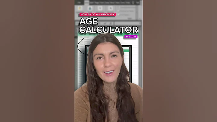 How to Make an Age Calculator in Excel #shorts