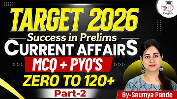 UPSC Prelims 2026 | Important Current Affairs MCQ