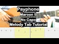 Maroon 5 Payphone Guitar Lesson Melody Tab Tutorial No Capo Guitar Lessons for Beginners