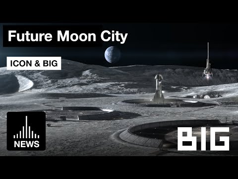 Future Moon City - 3D Printed habitats by ICON and BIG