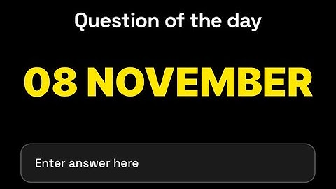 Dropee Question of the day 08 November | Dropee Question of the day Today | #dropee |